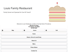 Tablet Screenshot of louisrestaurant.org